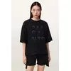 AllSaints oversize kratka ženska majica bombažna STACKS