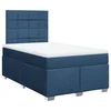 Vidaxl Box spring postelja z vzmetnico moder 120x200 cm blago