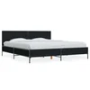 Okvir za krevet crni 180 x 200 cm konstruirano drvo i metal