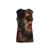 Desigual Obleka Desigual x M. C. Lacroix temno zelena/rdeča/pastelno rdeča/črna