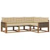 Set vanjskih sofa s jastukom 4 pcs Prirodna i bež
