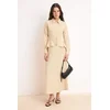 Trendyol Modest Ženska haljina Tctss26Eb00006, Bež