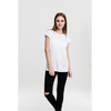 Womens T-shirt with extended shoulder white