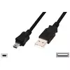 DIGITUS Kabel USB A-B mini 1m dvojno oklopljen črn (AK-300108-010-S)