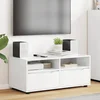 TV ormar Visoki sjaj bijela 100 x 48 x 43 cm Konstruirano drvo
