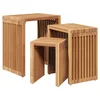 vidaXL Garden Nest of Side Tables 3 kosa Trden les Tik