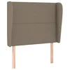 Vidaxl Vzglavje z ušesi taupe 103x23x118/128 cm blago