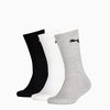 PUMA Junior Sport Socks 3 Pack, Grey/White/Black