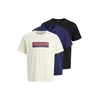 JACK & JONES Majica JORINWOOD bež/modra/rdeča/črna