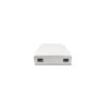 FTTH surface mount box, space for 2x SC simplex connectors, dimensions 86x86x19 mm, white