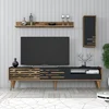 Hanah Home TV komoda sa policama Valensiya, 180 cm, Antracit-orah