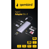 GEMBIRD A-CM-COMBO9-06 ** Gembird USB-C 9-in-1 multi-port RJ45+USB3.0+SD+USB-C+HDMI+USB2.0+3,5mm (1359)