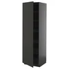 METOD Visoki element s policama, Crnosiva/Nickebo boja antracita, mat, 60x60x200 cm