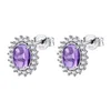 Brosway Elegantni srebrni uhani z ametistom Fancy Magic Purple FMP129