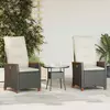 Ležaljka u vrtu Crna i Krema 64 x 57,5 x 112 cm poliratan
