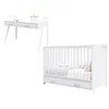 Lettino Krevetac za bebe sa fiokom 2u1 Luna 120x60cm, Beli
