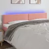 Vidaxl vidaXL Vzglavje postelje z LED svetlo roza 200x5x78/88 cm žamet