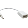 Adapter AUX na USB ženski 3,5mm - bel (ECO embalaža)