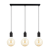 Luster na sajli MIROS 3xE27/60W/230V crna
