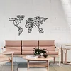 Opviq Zidna dekoracija World Map, 120x64 cm 2 mm, Crna