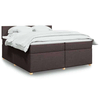 vidaXL vidaXL Box spring postelja z vzmetnico temno rjav 200x200 cm blago, (21306833)