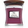 Woodwick Wild Berry & Beets dišeča sveča z lesenim stenjem 85 g