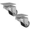Vidaxl Kolesca 2 szt. srebrna 44,1 x 44,1 x 1,95 mm Najlon