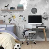 Samolepilna tapeta narisani siv zemljevid - 392x264