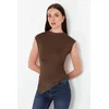 TRENDYOLMILLA Ženska bluza Twoss24Bz00534, Smeđa