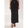 Trendyol Black Gold Accessory Detail Flexible Maxi Knitted Fish Skirt