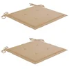 Jastuci za vrtne stolice 2 kom bež 40x40x4 cm od tkanine