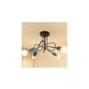 Plafonski luster OXFORD 4xE27/15W/230V crna/tirkizna