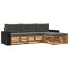 Set vanjskih sofa 4 pcs Prirodna i antracit Poliester