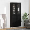 Highboard Bijeli i crni hrast 69,5 x 34 x 180 cm