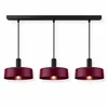 Luster na sajli HAKI 3xE27/60W/230V bordo/crna