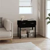 Konzolni stol crni 76,5x40x75 cm od masivne borovine