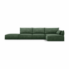 Temno zelen kotni kavč (desni kot) Vanda - Mazzini Sofas