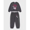 Sinsay - Pamučni komplet: crewneck dukserica i jogger pantalone sa printom Minnie Mouse - srednjesivo
