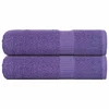 shumee vidaXL Brisače za tuširanje 2 kos vijolična 70x140 cm 360 g/m2 bombaž
