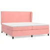Greatstore Box spring postelja z vzmetnico roza 200x200 cm žamet