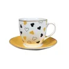 PORCELAN SET ZA KAFU 160ml 6/1 (SRCA/ŽUTI) JH-CS-160ZHC-9320