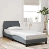 Okvir za krevet Dover tamno sivi 90x190 cm baršun