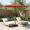 Vrtni Parasol s Podnožjem 300 x 300 cm Poliester Pravokutni