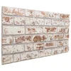 Zidne panele 10 pcs Crvena i bijela 100 x 50 cm EPS pjena