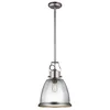 Elstead Lighting Elstead Hobson 1 velika stropna svetilka s kupolo, saten nikelj, E27, (22098616)