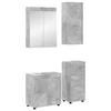 vidaXL Komplet pohištva za kopalnico TULUM 4 pcs Betonsko siva