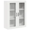 Vidaxl Stenski stekleni omarica PORTO Bela 80 x 31 x 100 cm
