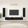 TV Jedinice Zidne 4 pcs Crni hrast Konstruirano drvo