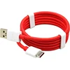 OnePlus USB-A v USB-C kabel rdeče-bele barve dolžine 95cm