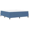 Vidaxl Postelja z vzmetnico Modra in bela 180 x 200 cm Žametna tkanina